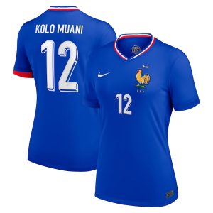 Women's French Team Home Euro 2024 Jersey Kolo Muani (1)