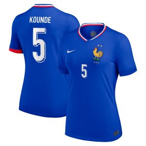Maillot Equipe de France Femme Domicile Euro 2024 Kounde (1)