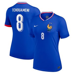 Maillot Equipe de France Femme Domicile Euro 2024 Tchouameni (1)