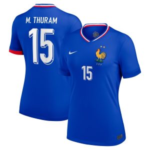 Women's French Team Home Euro 2024 Thuram Jersey (1)