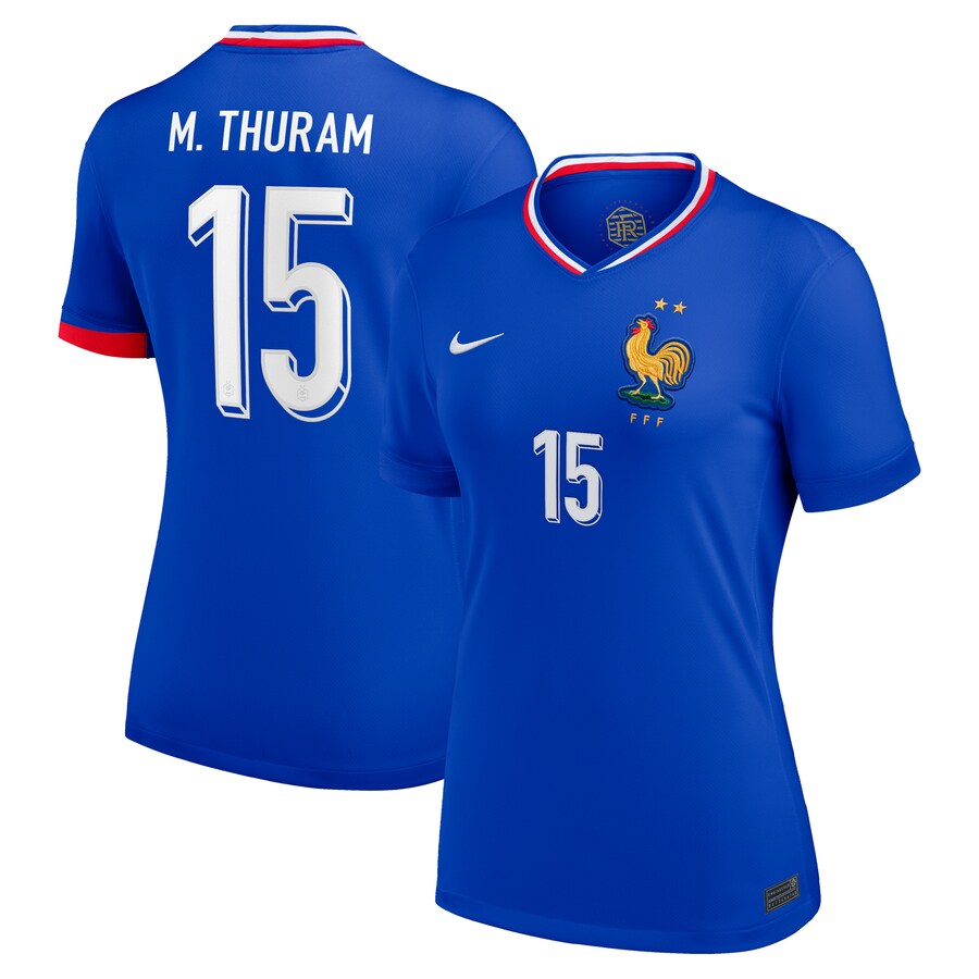 Maillot Equipe de France Femme Domicile Euro 2024 Thuram (1)