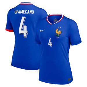 Women's French Team Home Euro 2024 Jersey Upamecano (1)
