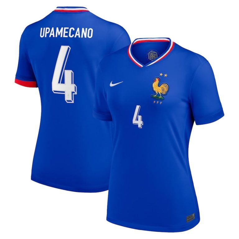 Maillot Equipe de France Femme Domicile Euro 2024 Upamecano (1)