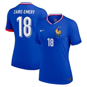Women's French Team Home Euro 2024 Zaire Emery Jersey (1)