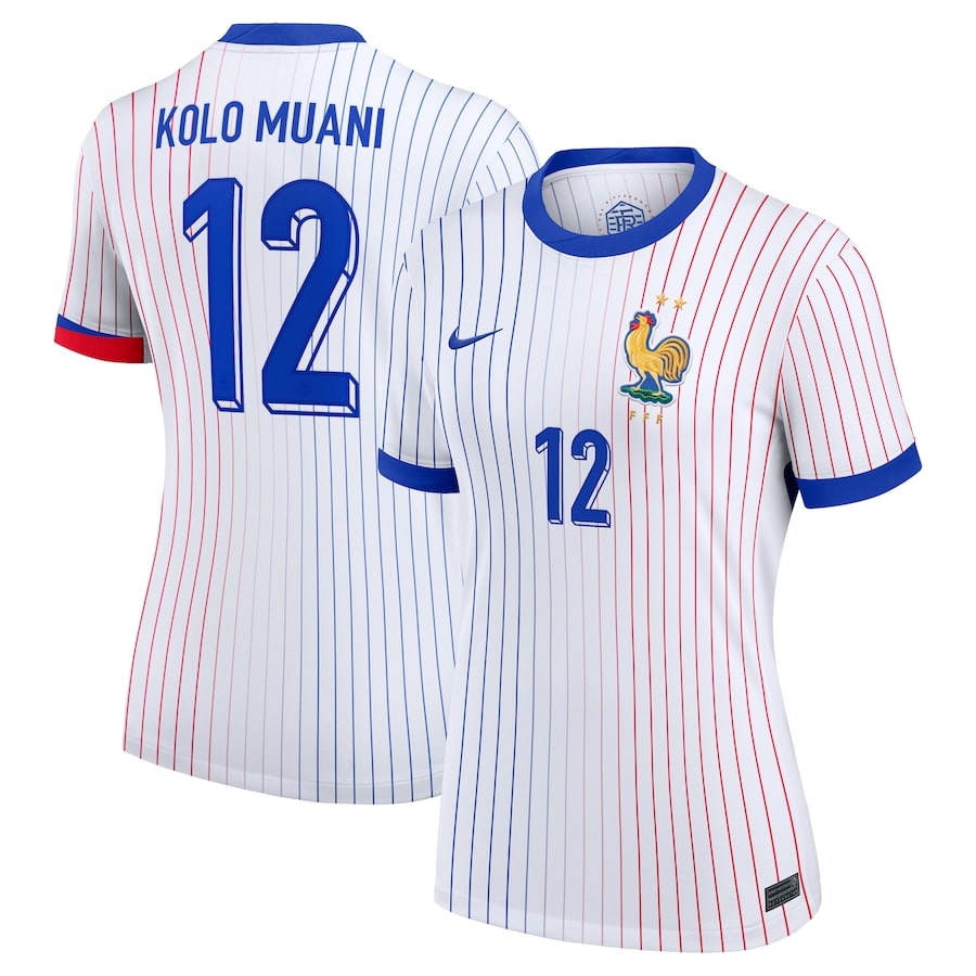 France Women's Away Team Jersey 2024 2025 Kolo Muani