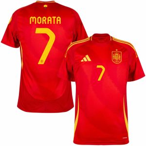 Spain Home Euro 2024 Morata Jersey (1)