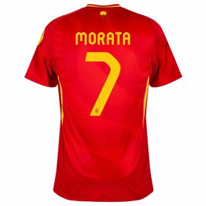 Spain Home Euro 2024 Morata Jersey (2)