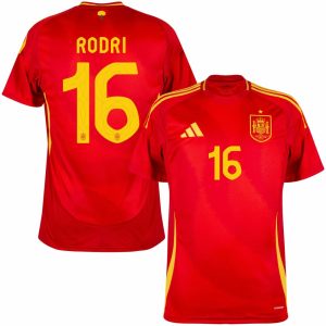 Spain Home Euro 2024 Rodri Jersey (1)