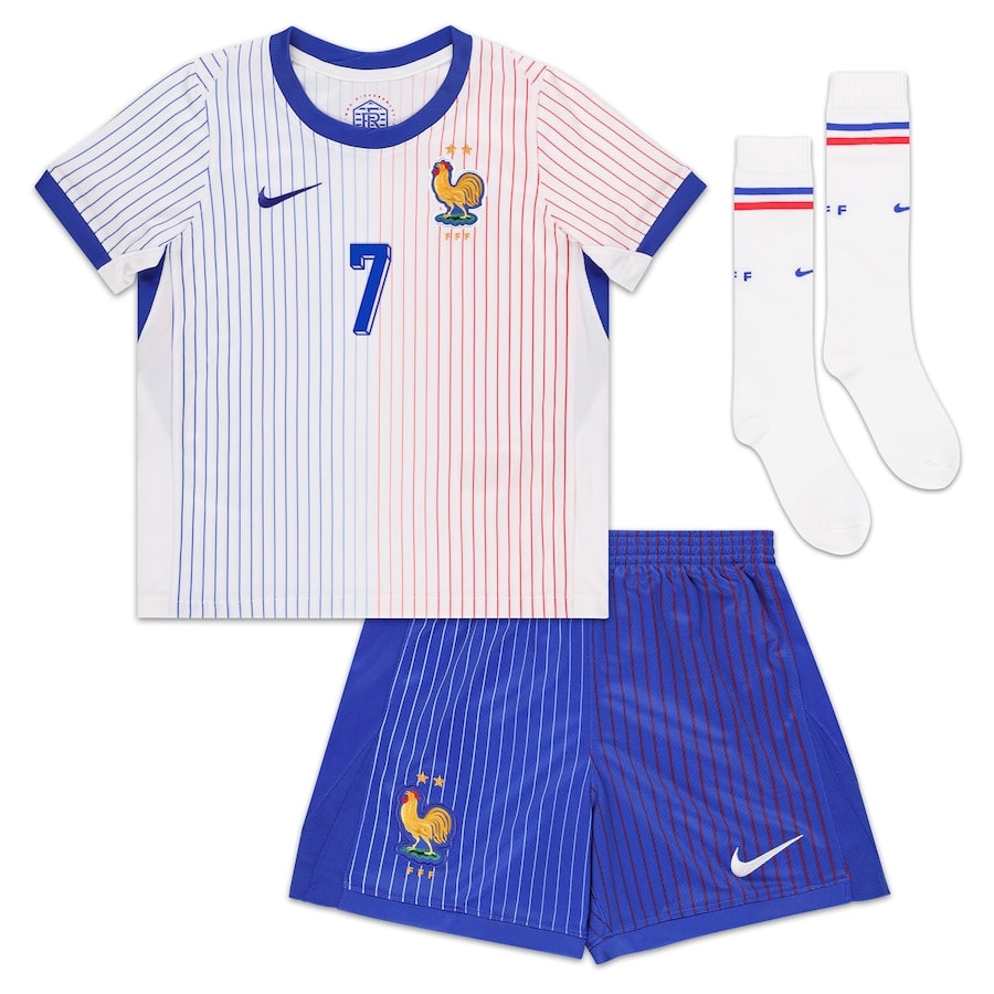 Maillot Kit Enfant Equipe De France Euro 2024 Away Guendouzi (4)