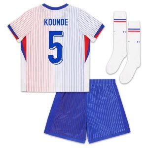 French National Team Euro 2024 Away Kounde Children's Kit Jersey (1)