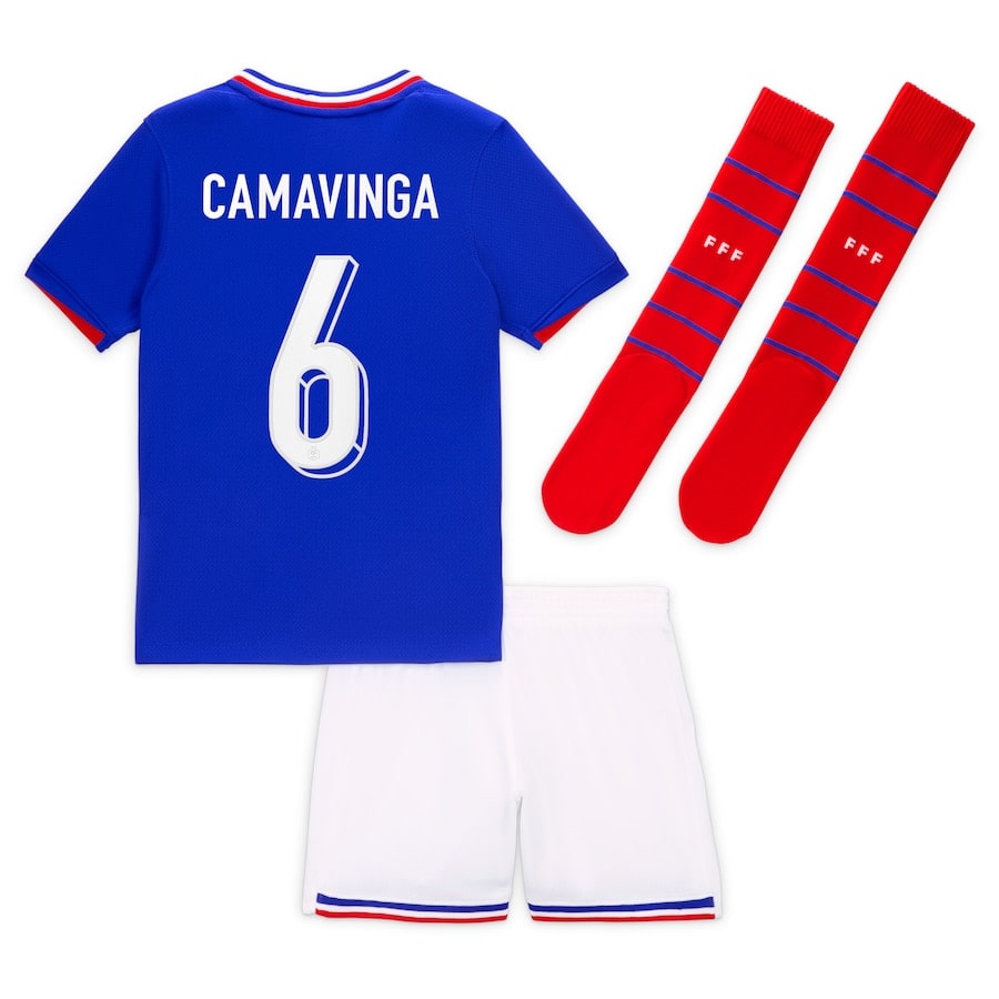 French National Team Euro 2024 Camavinga Childrens Kit Jersey