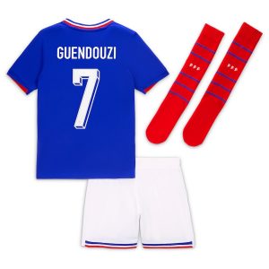 French National Team Euro 2024 Guendouzi Children's Kit Jersey (1)