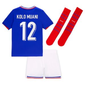 Children's French Team Euro 2024 Kolo Muani Jersey Kit (1)