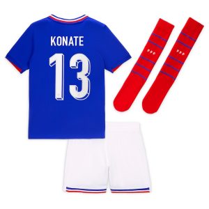France Euro 2024 Konate Children's Kit Jersey (2)
