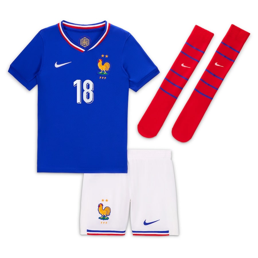 Maillot Kit Enfant Equipe De France Euro 2024 Zaire Emery (2)