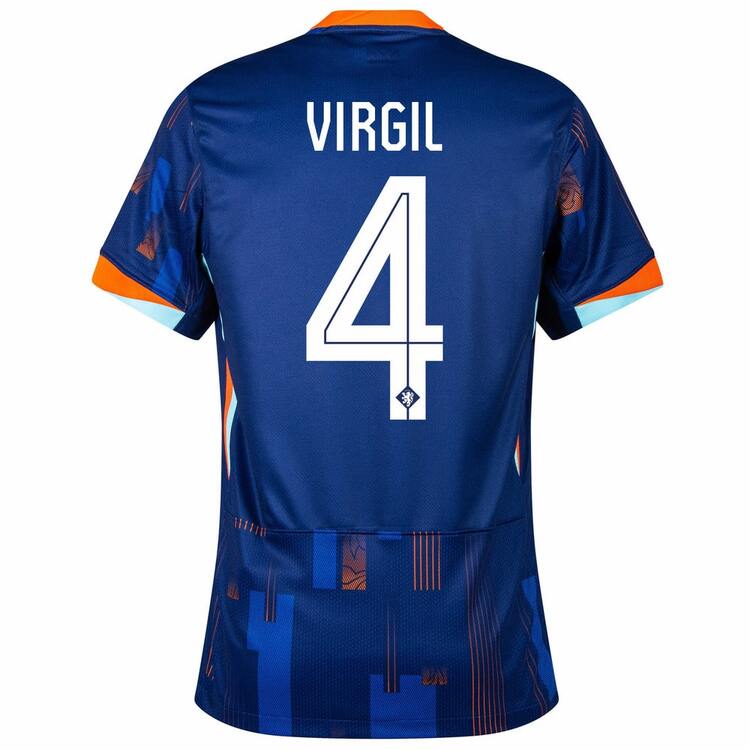 Holanda Eurocopa 2024 Visitante Camiseta Virgil (2)