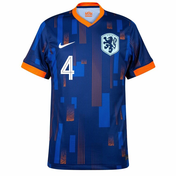 Holanda Eurocopa 2024 Visitante Camiseta Virgil (3)