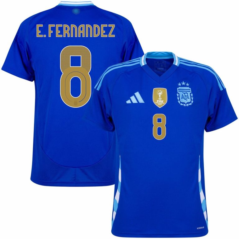 Argentina Away Jersey 2024 2025 Fernandez Foot Soccer Pro