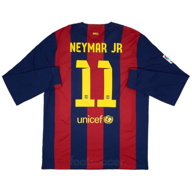 Maillot Barca Domicile 2014 2015 Neymar Manches Longues (1)