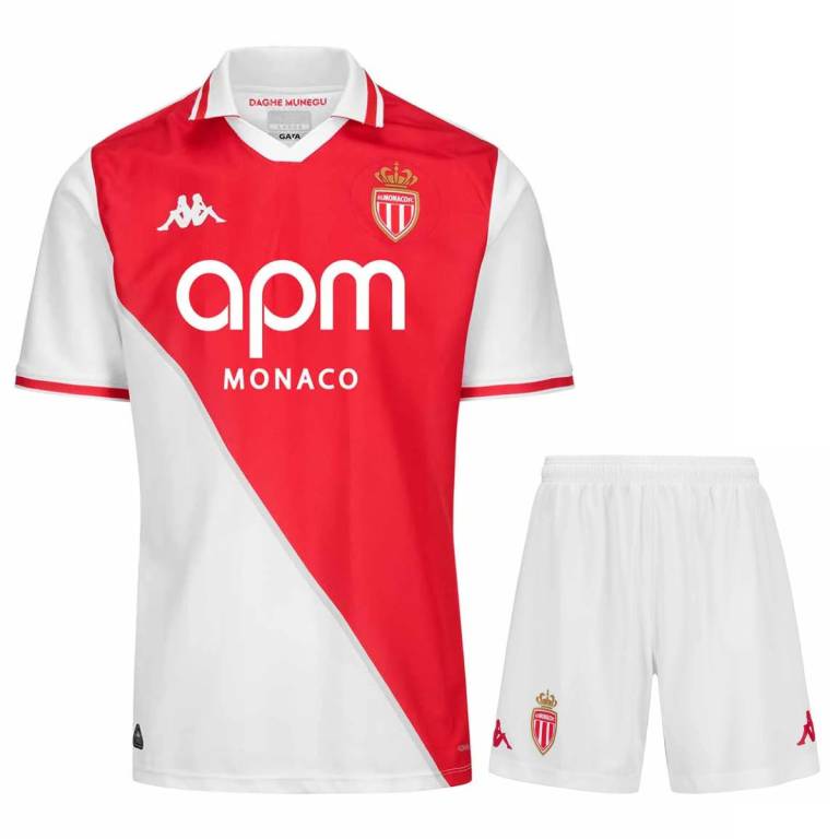 Maillot Kit Enfant AS Monaco Domicile 2024 2025_