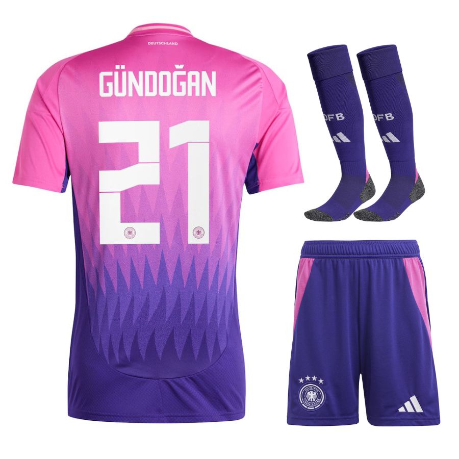 Germany Away Euro 2024 Gundogan Kids' Kit Jersey