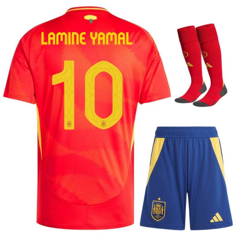 Maillot Kit Enfant Espagne Domicile 2024 2025 Yamal-