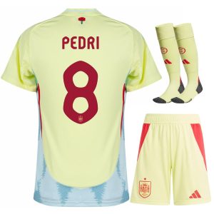 Spain Away Euro 2024 Pedri Children's Kit Jersey