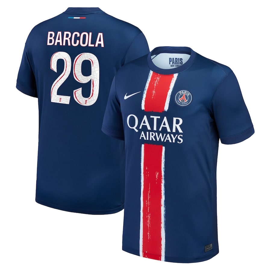 Maillot PSG Domicile 2024 2025 Barcola Foot Soccer Pro