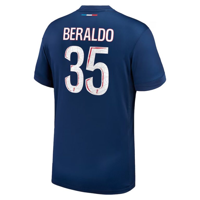 Maillot PSG Domicile 2024 2025 Beraldo (2)