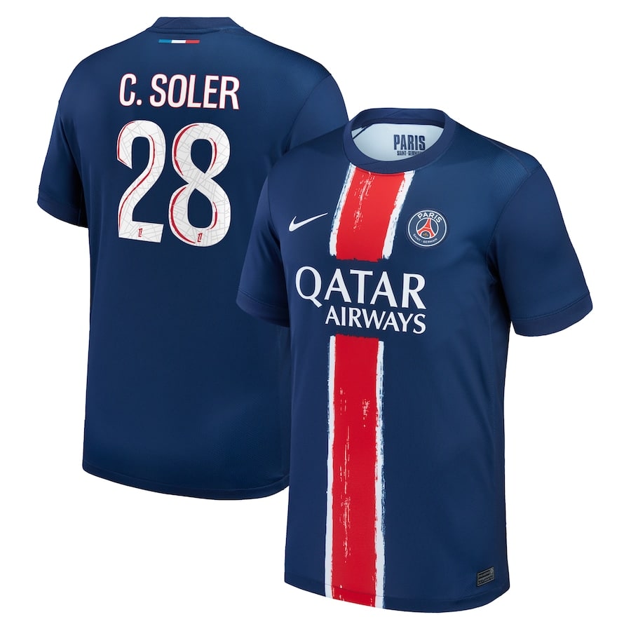 PSG Home Jersey 2024 2025 Carlos Soler | Foot Soccer Pro