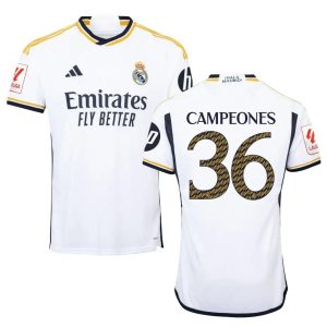 Maillot Real Madrid 2023 2024 Champions 36 Liga