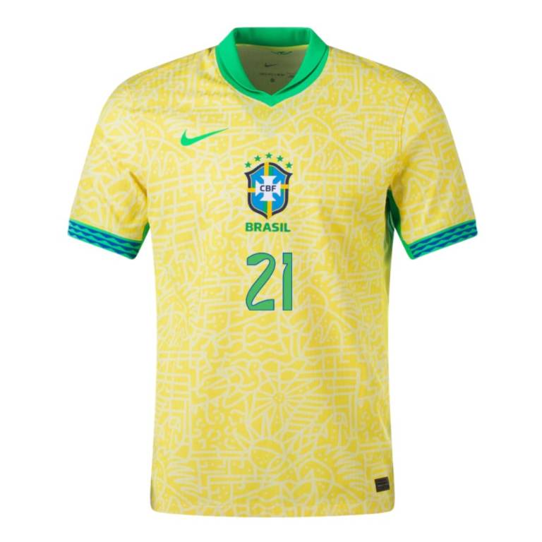 Brazil Home Jersey 2024 2025 Endrick 