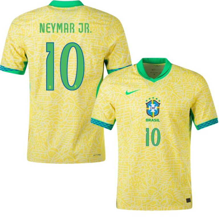 Camiseta Brasil Local 2024 2025 Neymar Jr. Fútbol de pie profesional