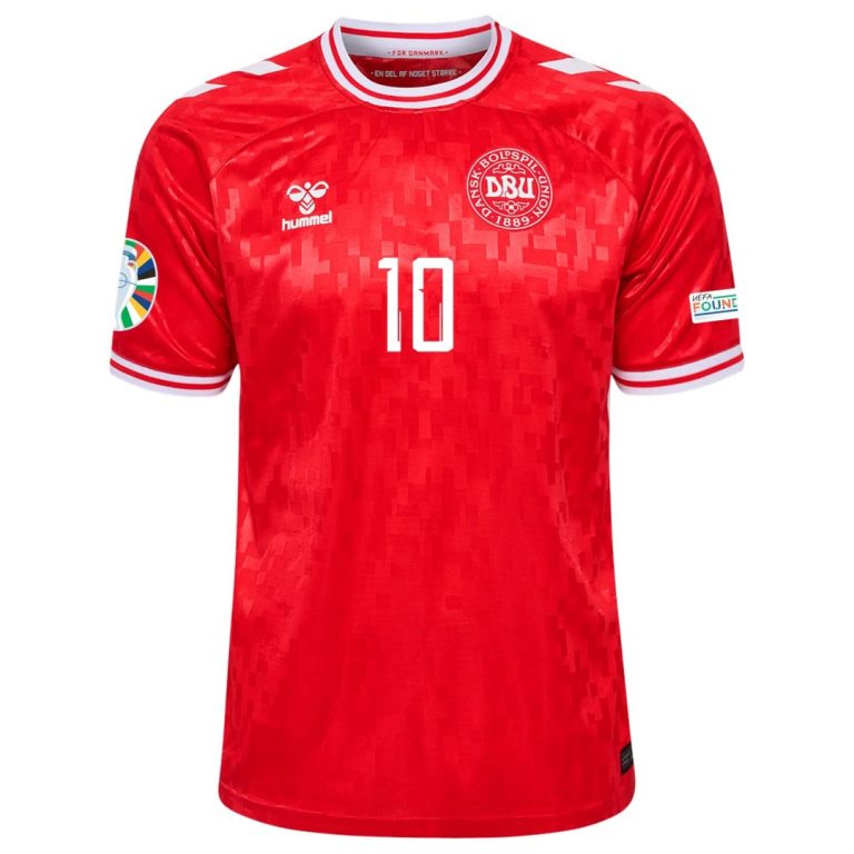 Maillot Danemark Domicile Badges Euro 2024 Eriksen (2)