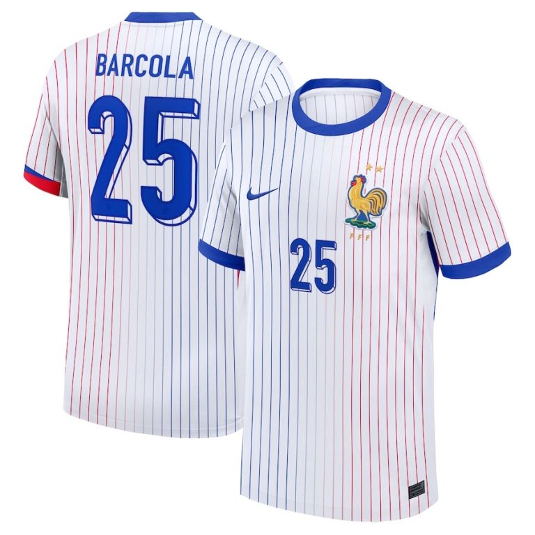 Maillot Equipe de France Exterieur Euro 2024 Barcola (1)