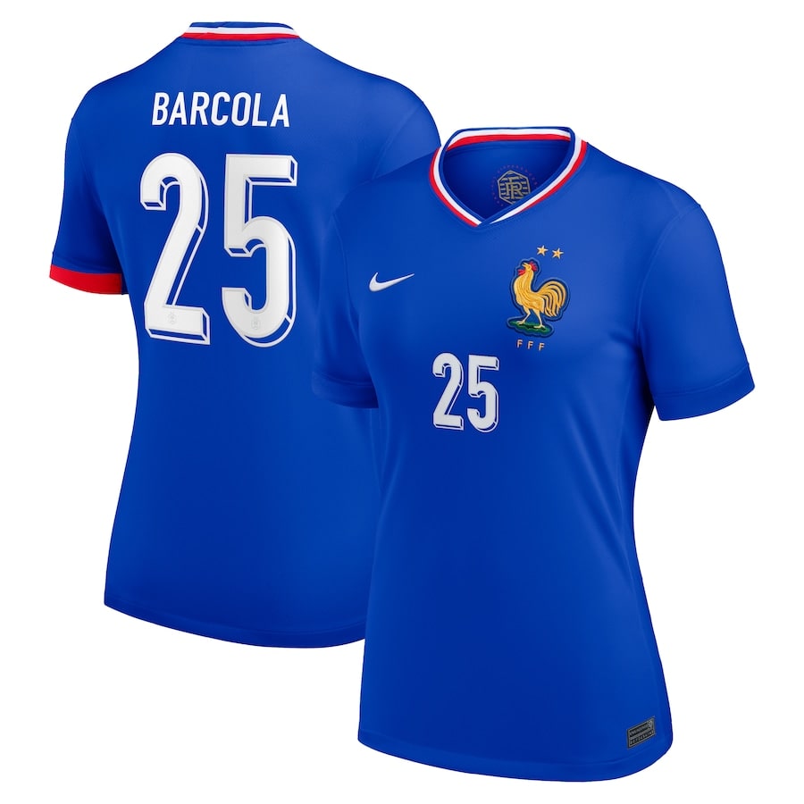 Maillot Equipe de France Femme Domicile Euro 2024 Barcola (1)
