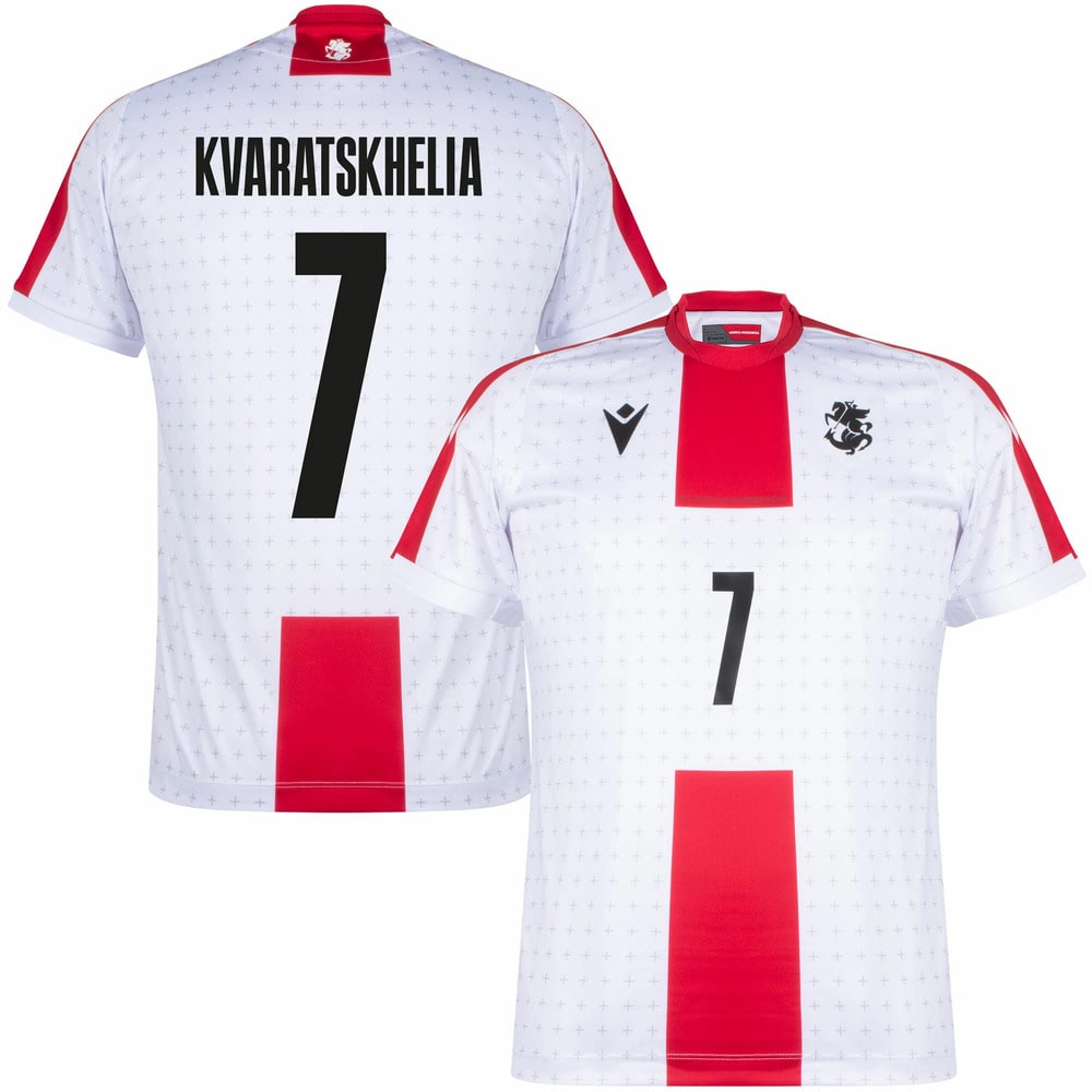 Maillot Georgie Domicile Euro 2024 KVARATSKHELIA (1)