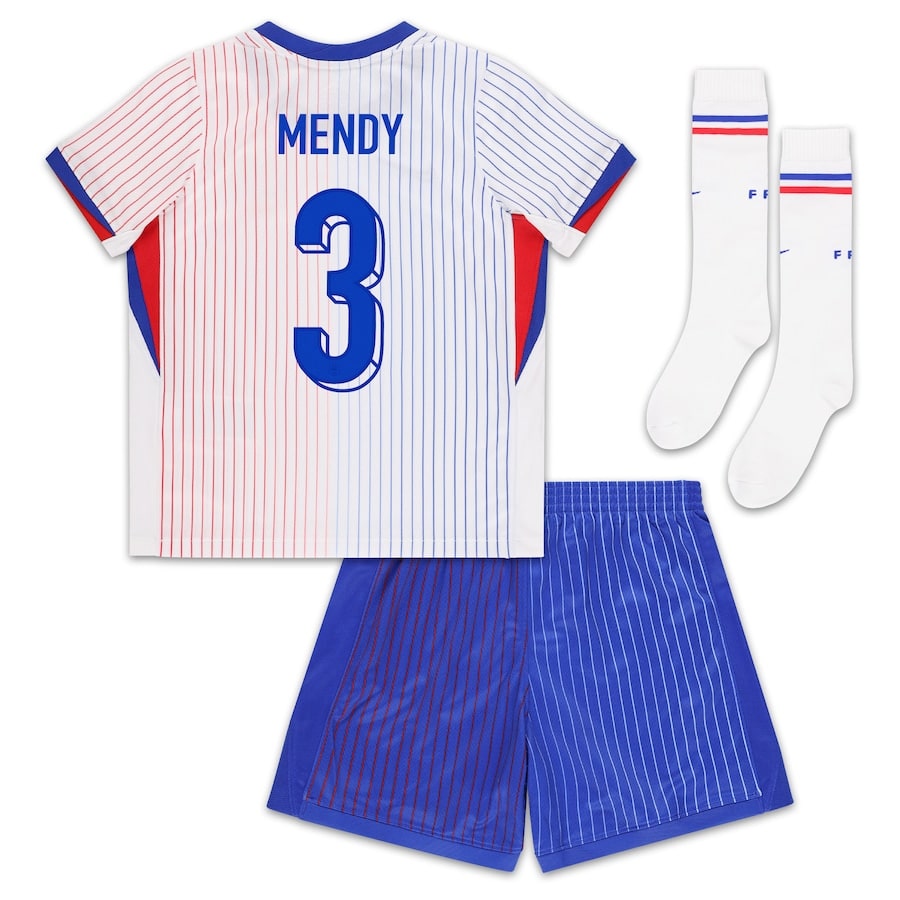 Maillot Kit Enfant Equipe De France Euro 2024 Away Mendy (2)