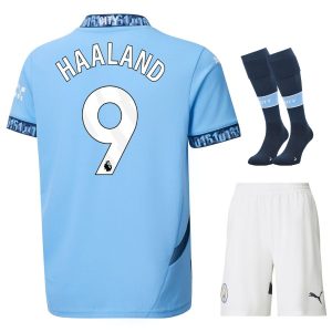 Maillot Kit Enfant Manchester City Domicile 2024 2025 Haaland