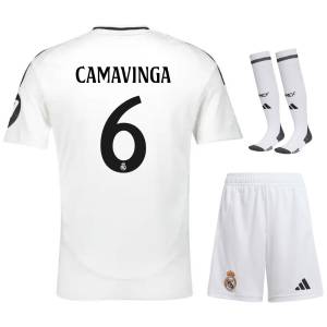 Maillot Kit Enfant Real Madrid Domicile 2024 2025 Camavinga_