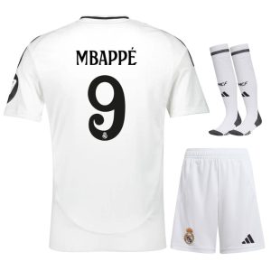Maillot Kit Enfant Real Madrid Domicile 2024 2025 Mbappe