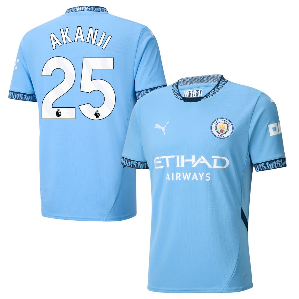 Manchester City Home Jersey 2024 2025 Akanji Foot Soccer Pro