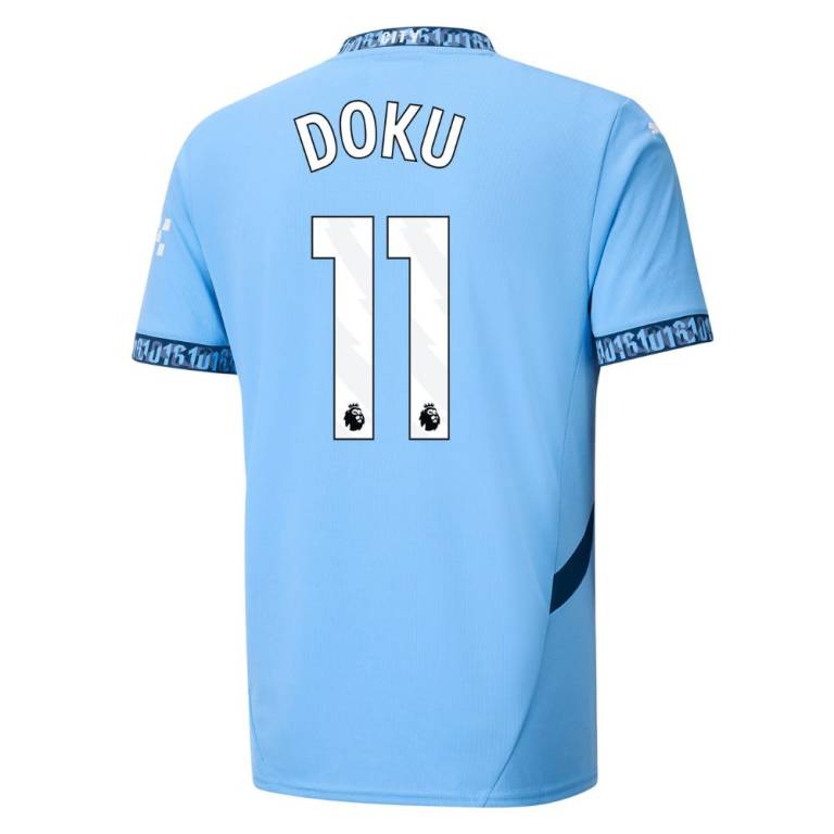 Manchester City Home Jersey 2024 2025 Doku Foot Soccer Pro