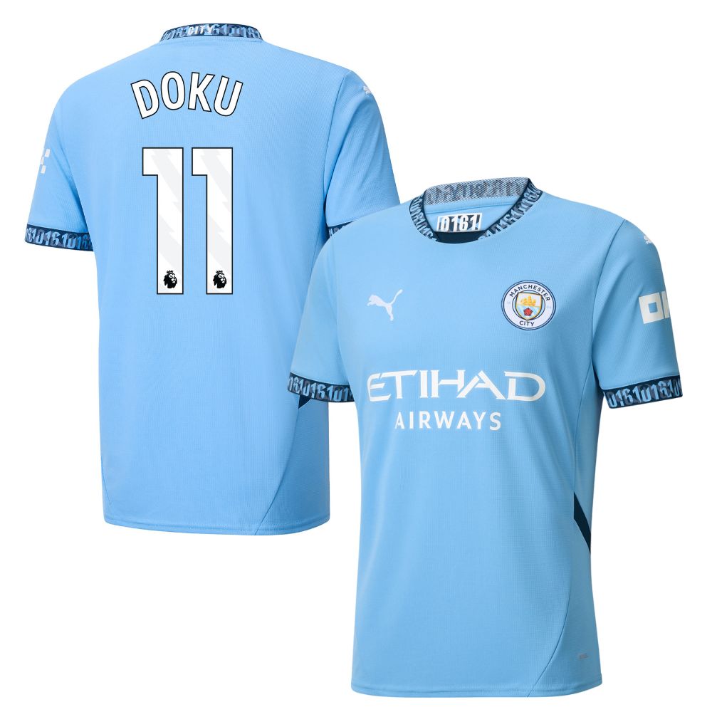 Manchester City Home Jersey 2024 2025 Doku | Foot Soccer Pro