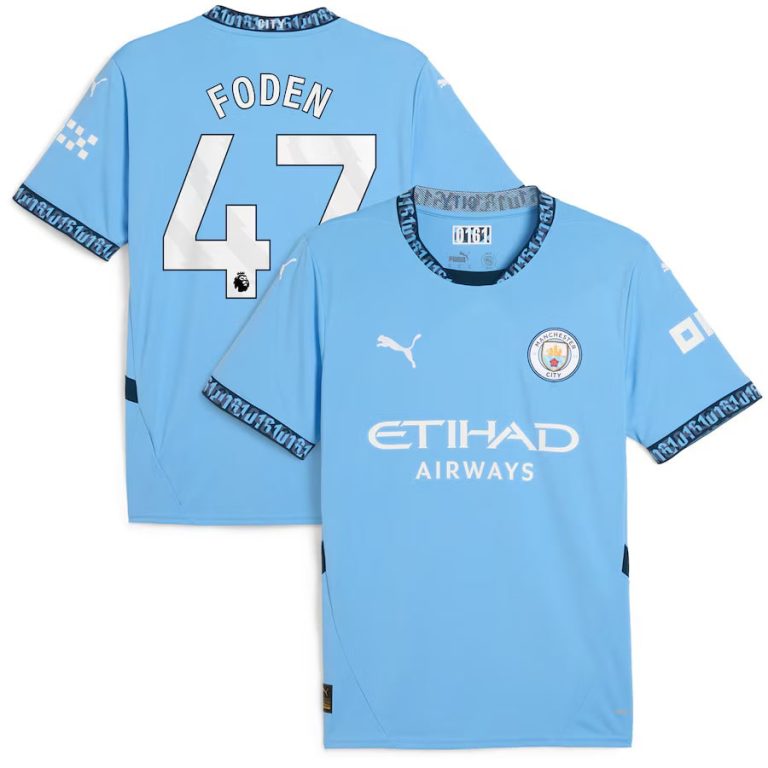 Manchester City Home Shirt 2024 2025 Foden Foot Soccer Pro