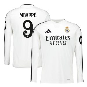 Maillot Real Madrid 2024 2025 Mbappe Manches Longues (1)