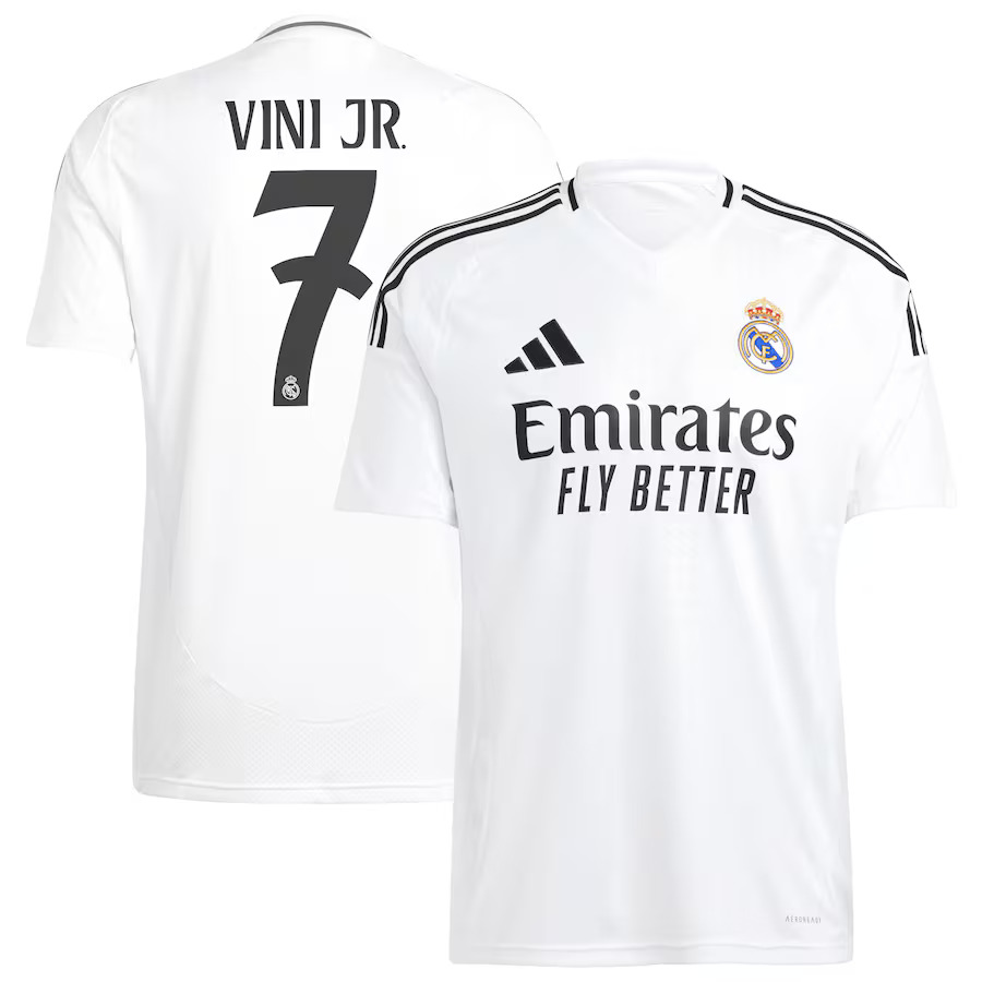 Maillot Real Madrid Domicile 2024 2025 VINI JR. Foot Soccer Pro