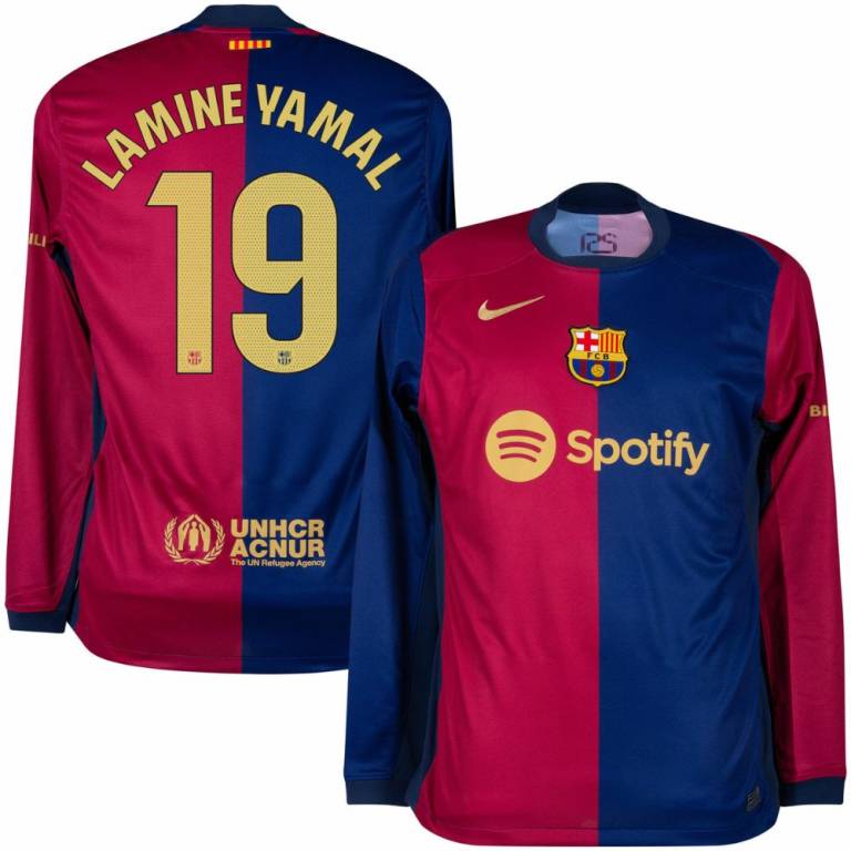 Maillot Barca 2024 2025 Domicile Lamine Yamal Manches Longues (1)