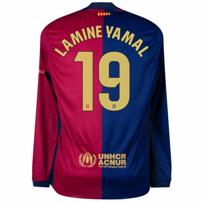 Maillot Barca 2024 2025 Domicile Lamine Yamal Manches Longues (2)