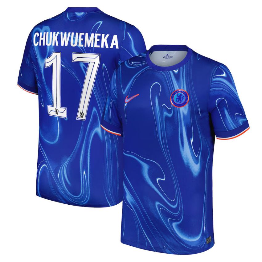 Chelsea Home Jersey 2024 2025 Chukwuemeka Foot Soccer Pro